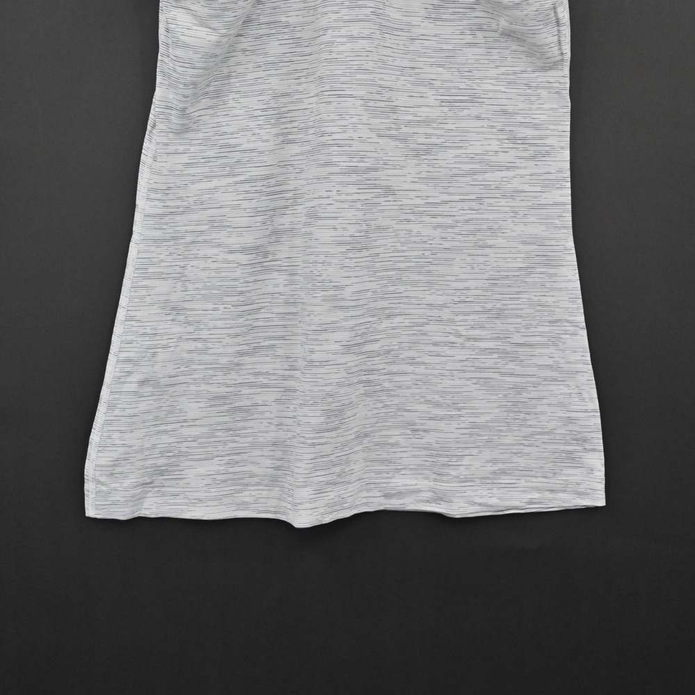Lululemon Womens Cool Racerback Tank Top Size 4 White Space Nimbus Battle Logo - Picture 9 of 10